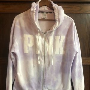 Pink brand - zip hoodie - lilac tie-dye